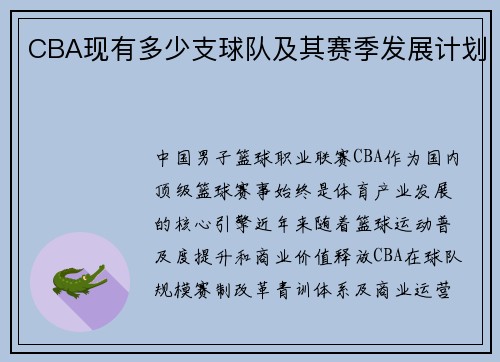 CBA现有多少支球队及其赛季发展计划